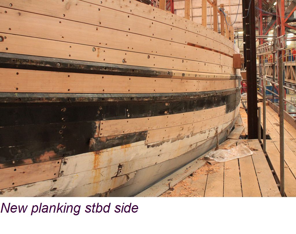 New planking Stbd side